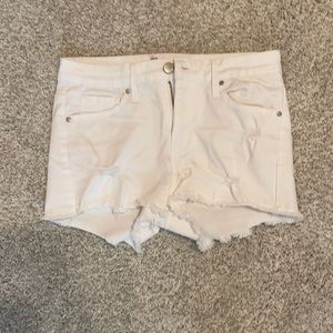 white denim shorts